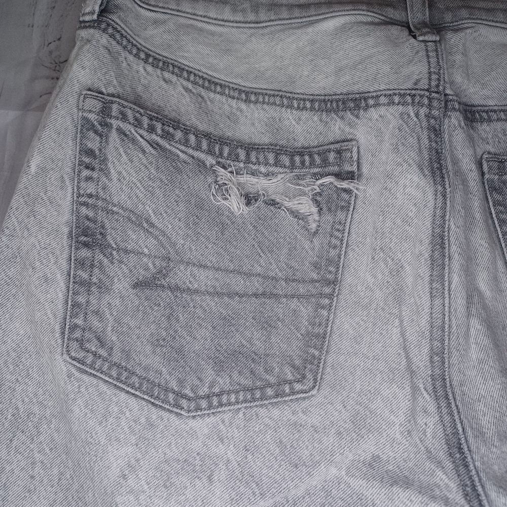 American Eagle 90's straight high-rise distressed baggy grunge streetwear jeans - Picture 11 of 15
